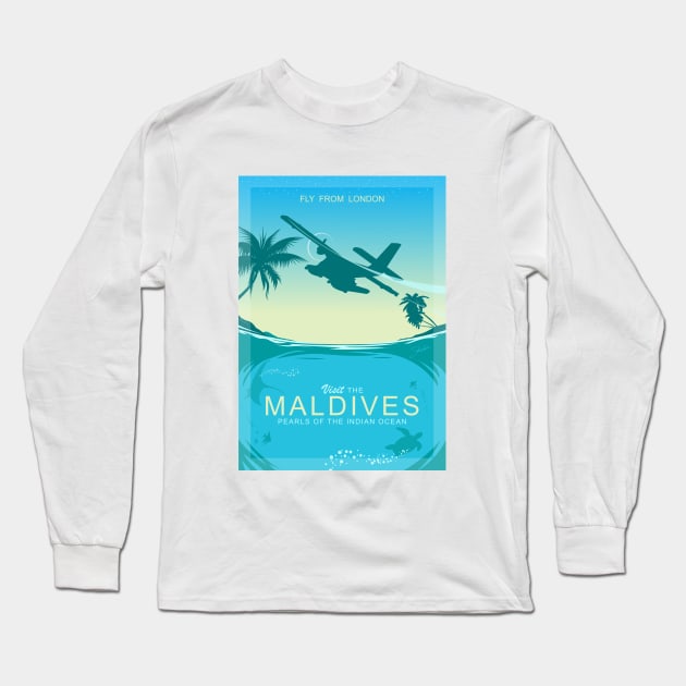 Visit The Maldives Long Sleeve T-Shirt by TCP